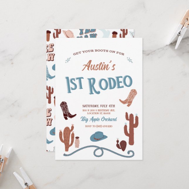 Convite Primeiro Rodeio Azul (Frente/Verso In Situ)