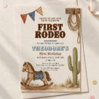 Primeiro Rodeio Boho Cavalo de Balanço Primeiro An
