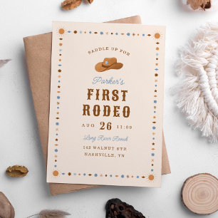 Convite Primeiro Rodeio Festa de Aniversário Caubói Wester