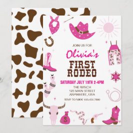 Convite Primeiro Rodeio Rosa Choque Ocidental 1º Aniversár