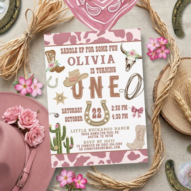 Convite Primeiro Rodeio Rosa Vaqueira Ocidental Aniversári (Criador carregado)