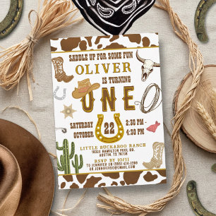 Convite Primeiro Rodeio Western Cowboy Boys Festa de 1º An