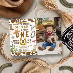 Convite Primeiro Rodeio Western Cowboy Meninos Foto 1º Ani