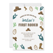 Primeiro Rodeo Aniversário 1 rua Cowboy Cute Ocide