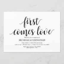 Primeiro vem o amor, a Festa de noivado convida