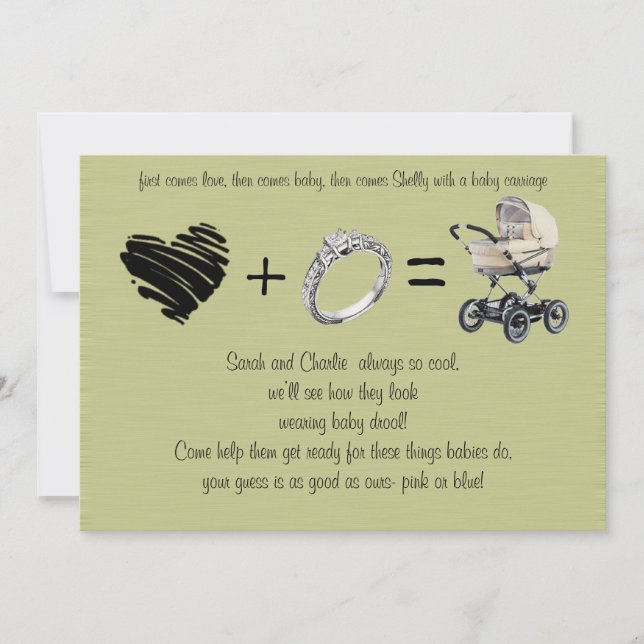 Convite Primeiro Vem O Amor, Depois Vem O Casamento...
 . (Frente)