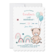 primeiros aniversarios com um ursinho fofo.