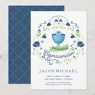 Convite Primera Comunión Invitación - espanhol, o cartã