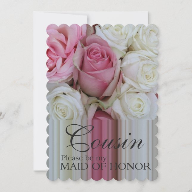 Convite Primo, por favor, seja minha Madrinha de casamento (Frente)