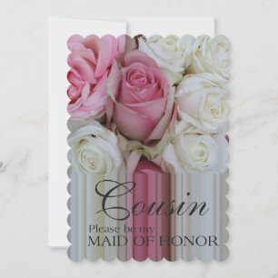 Convite Primo, por favor, seja minha Madrinha de casamento