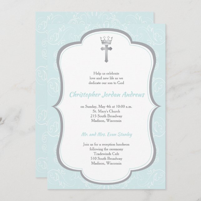 Convite Prince Baptism (Frente/Verso)