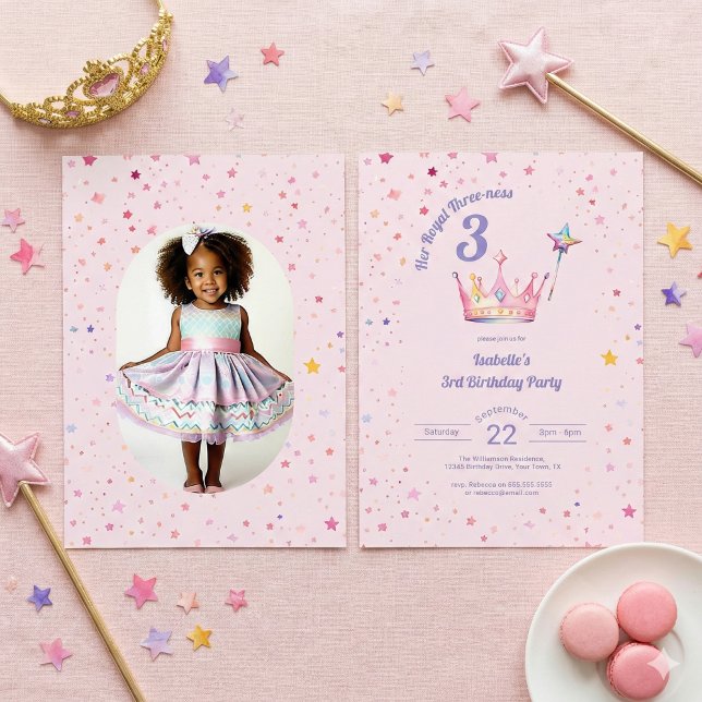 Convite Princesa  3º Aniversário Sua Alteza Triplamente Fo (Criador carregado)