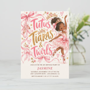 Convite Princesa Bailarina Afro-Americana 4º Aniversário