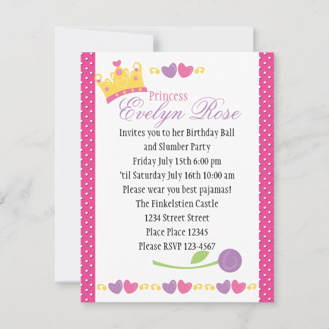 Convite Princesa Ball (Frente)