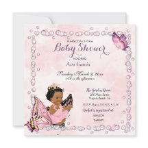 Convite Princesa Borboleta Bebê Menina