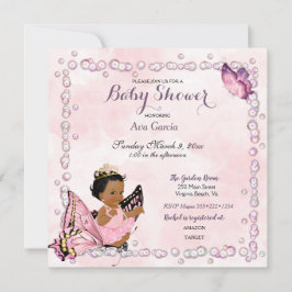 Convite Princesa Borboleta Bebê Menina