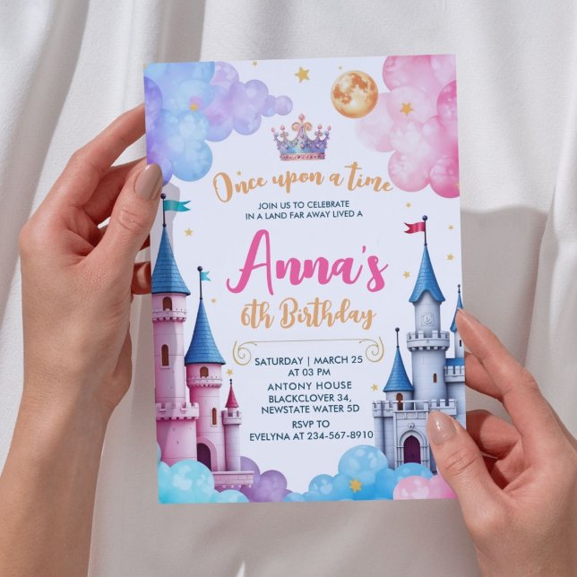 Convite Princesa Castle Festa de aniversário (Princess Castle Birthday Party Invitation)