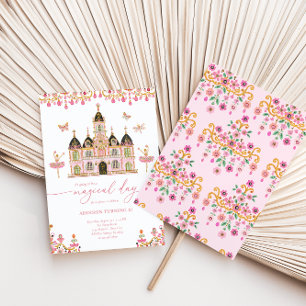 Convite Princesa Castle Girls Coquette Aniversário