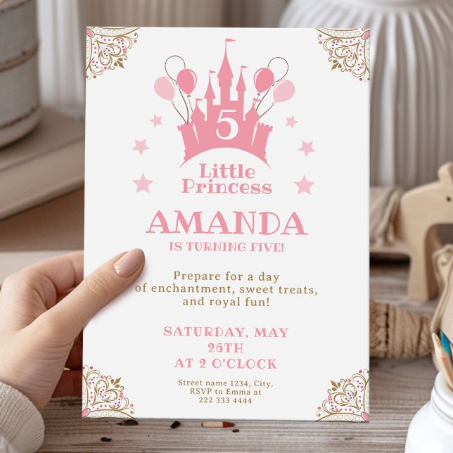 Convite Princesa Castle Magical Birthday Bash (Criador carregado)