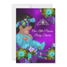 Princesa Chá de fraldas Teal Blue Roxo Étnica