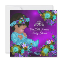Princesa Chá de fraldas Teal Blue Roxo Étnica