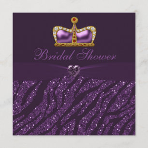 Convite Princesa Coroa Coração & chá de panela do brilh