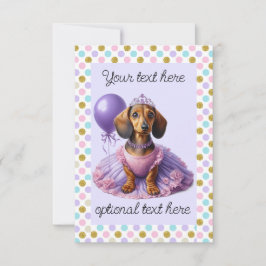 Convite Princesa Dachshund