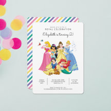 Princesa de Disney Simples e Moderna Aniversário
