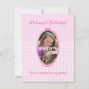 Convite Princesa de Fairytala no Partido de Birthaday Rosa