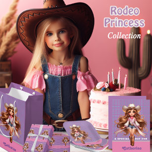Convite Princesa de Rodeio Cowgirl Ocidental 1 Personaliza