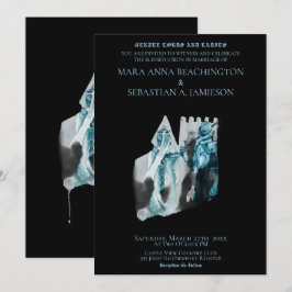 Convite *~* Princesa do Castelo Medieval Noiva Cavaleiro C