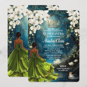 Convite Princesa e o Sapo Noite Estrelada Quinceanera 16