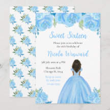 Princesa Escura Princesa Azul Floral Doce Sessenta