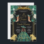 Convite Princesa Eserald Green e Dourada Charra Mis Quince<br><div class="desc">Princesa Emerald Green & Dourada Charra Mis Quince ConviteMis Quince Anos,  15 Birthday</div>