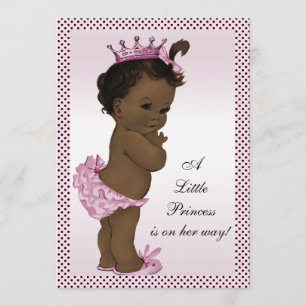 Convite Princesa étnica chá de fraldas do vintage bonito