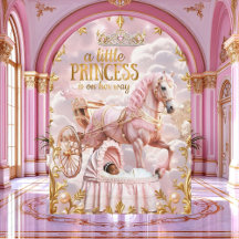 Princesa Étnica Rosa Carruagem de Chás de Bebê