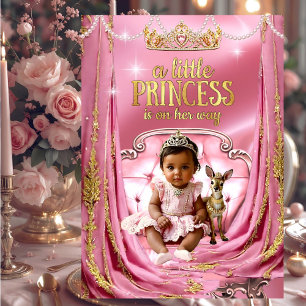Convite Princesa Étnica Rosa Chuveiro de Bebê Cervo Bebê