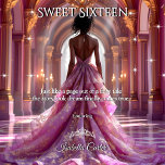Convite Princesa Étnica Sweet 16 Aniversário Púrpura Rosa<br><div class="desc">O étnico Africano-Americano Fairytale Princesa Sweet 16 Festa de aniversário Púrpura Rosa. Princesa Doce 16 Aniversário 16ª Festa de aniversário. Tiara Dress e estrelas de prata de rendas brancas brilham. Bonito adorável Por favor, note: não é um lugar real ou joias/joias. Qualquer Aniversário da idade. Personalize com seus próprios detalhes....</div>