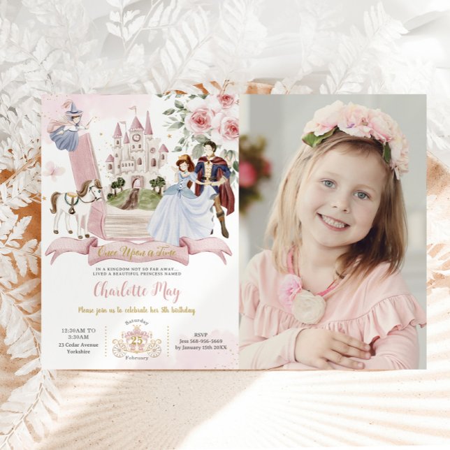 Convite Princesa Fairytalle Book Era Uma Vez No Aniversári (Criador carregado)