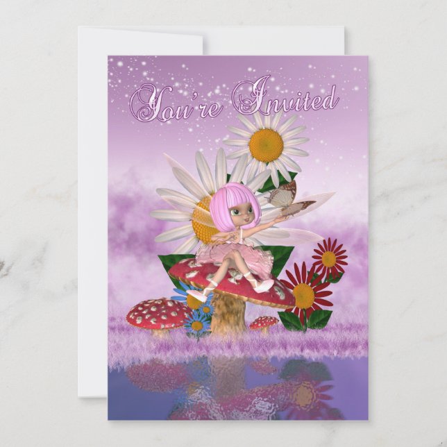 Convite Princesa feericamente festa de aniversário - o (Frente)