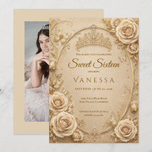 Convite princesa foto borboletas sweet 16