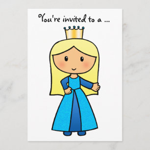 Convite Princesa loura bonito chá de panela do clipart do