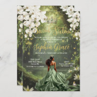 Princesa Marrom e Sapo Sage Verde Vestido 16