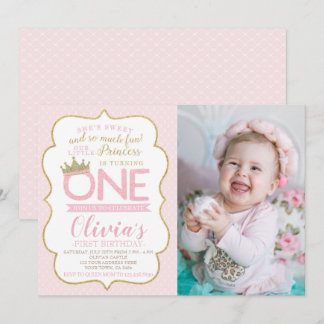 Convite Princesa Primeiro Aniversário