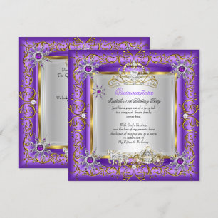 Convite Princesa Quinceanera Aniversário Elite Dourado Rox