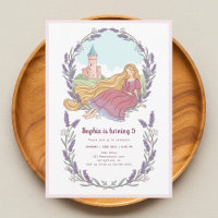 Princesa Rapunzel Floral Lavanda Aniversário