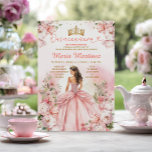 Convite Princesa Rosa Vestida Floral Dourada Mis Quince<br><div class="desc">Princesa Rosa Rosa Dress Floral Dourado Mis Quince Convite Quinceañera 15 Anos,  16º aniversário Dourado Glitter</div>