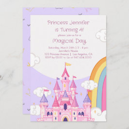 Convite Princesa Royal Castle Festa de aniversário