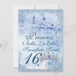 Convite Princesa Snowflake Sweet 16 Mis Quince