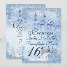 Convite Princesa Snowflake Sweet 16 Mis Quince
